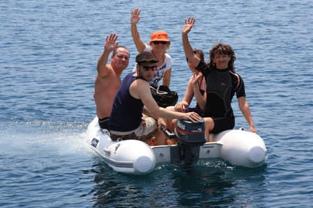 Ausflug mit Beiboot